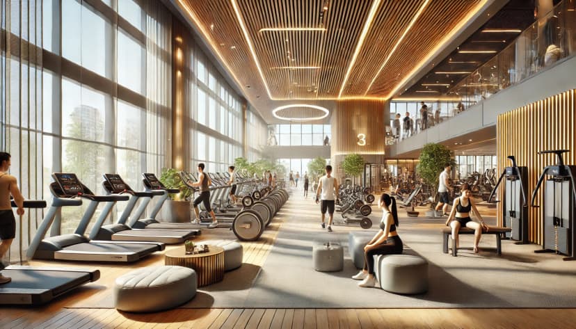 手頃な会費で、高級フィットネス器具と広々としたジムスペースを提供